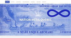 Desktop Screenshot of nationmetisquebec.ca